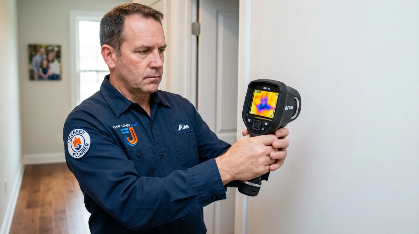 Thermal imaging leak detection by Johns Plumbing LLC in Devon